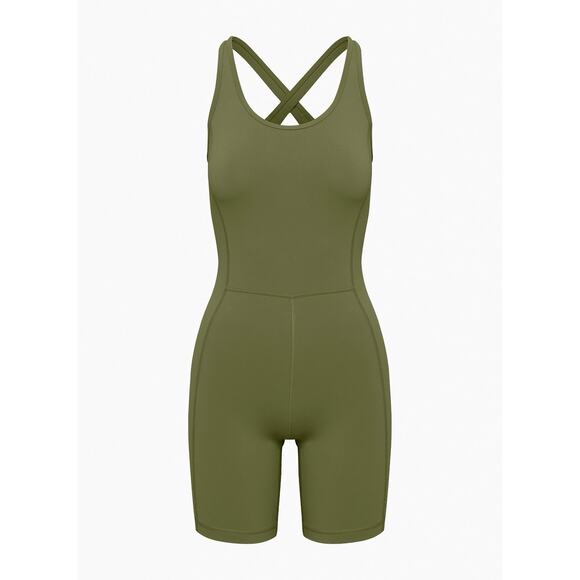 Aritzia Tna Action Surge Romper Workout One Piece Size Small Green Gym - Picture 2 of 6